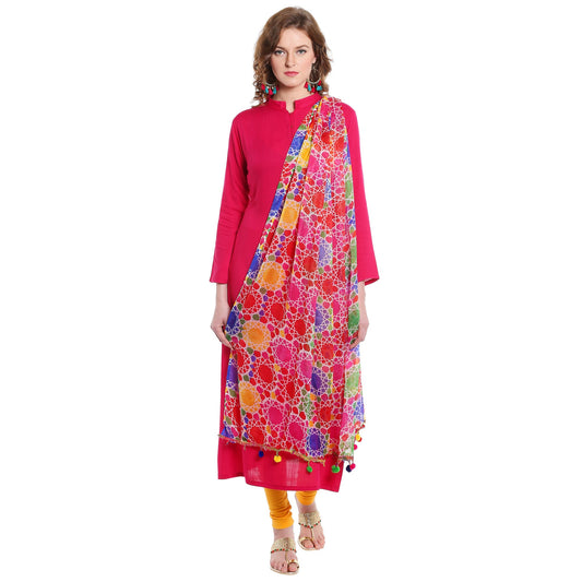 Dupatta Bazaar Women's Printed Chiffon Dupatta - Dupatta Bazaar