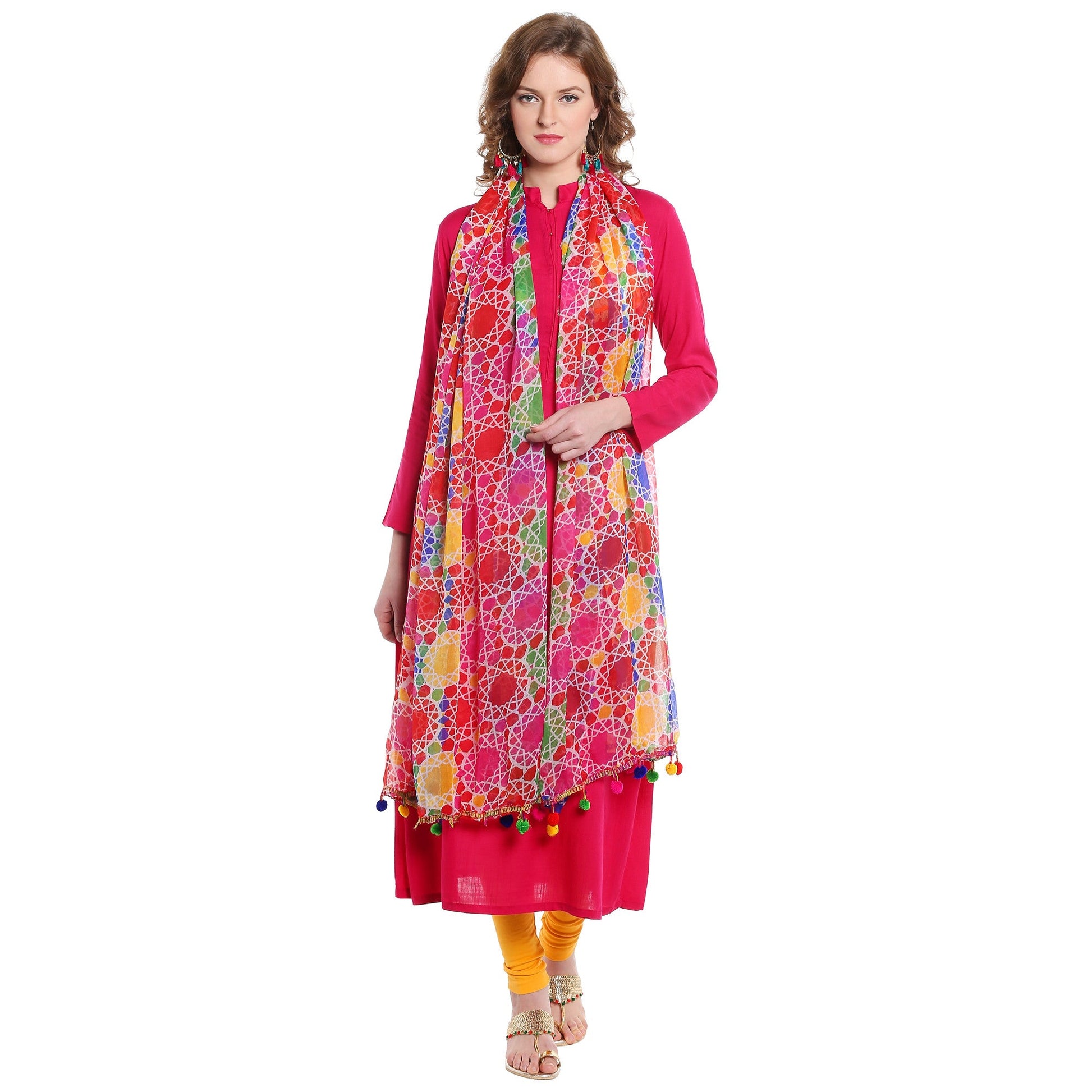 Dupatta Bazaar Women's Printed Chiffon Dupatta - Dupatta Bazaar