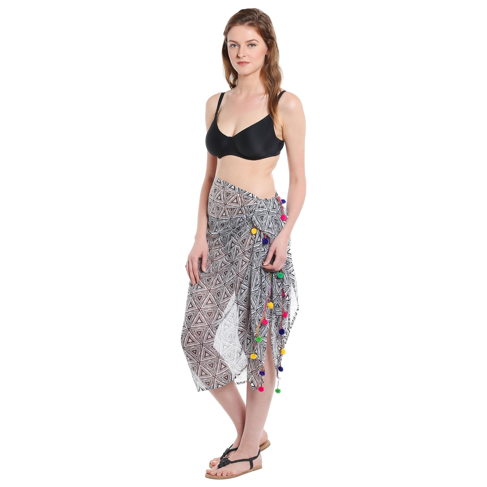 Dupatta Bazaar's Printed Monochrome Chiffon Dupatta - Dupatta Bazaar