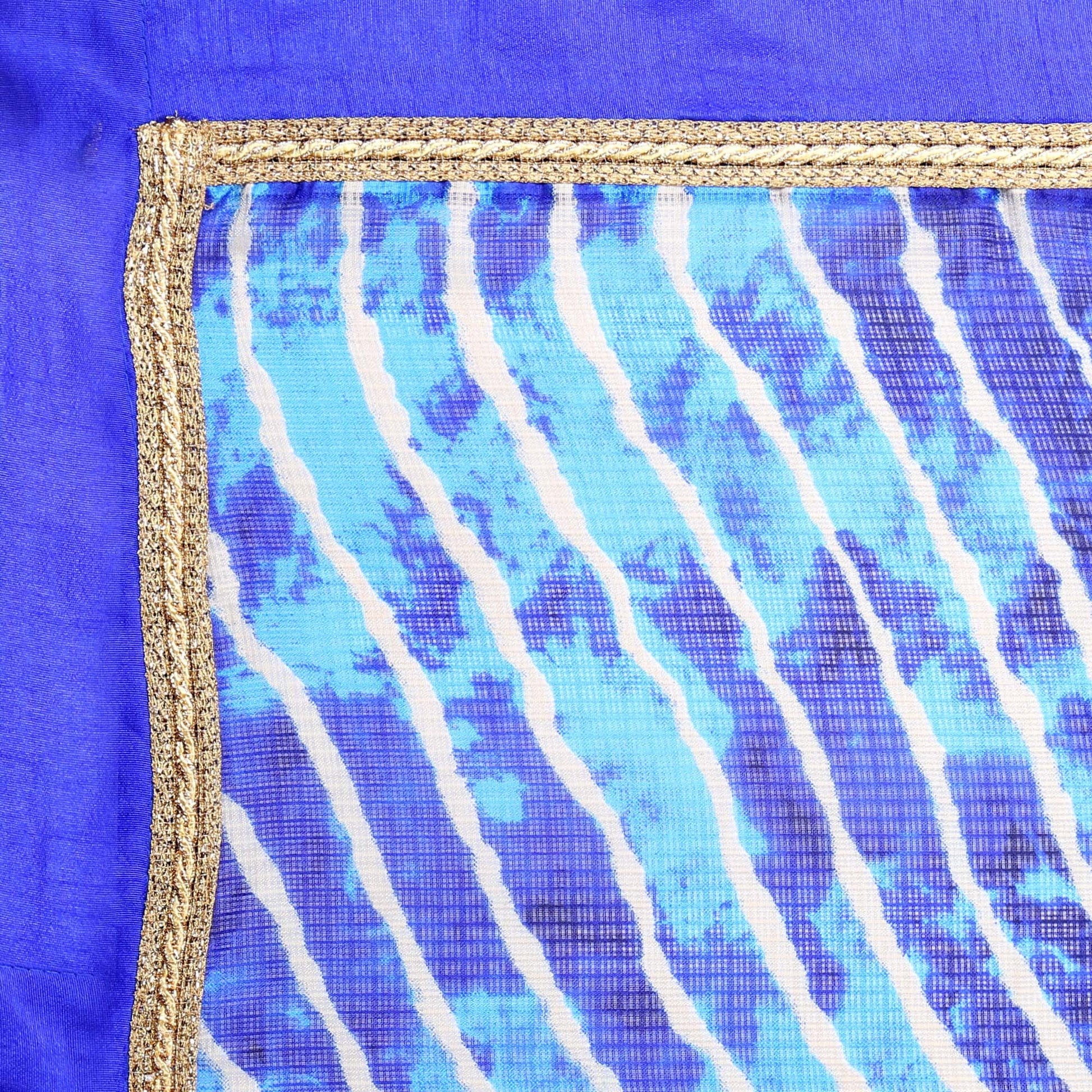 Dupatta Bazaar Women's Blue Leheria Kota Doria Dupatta - Dupatta Bazaar