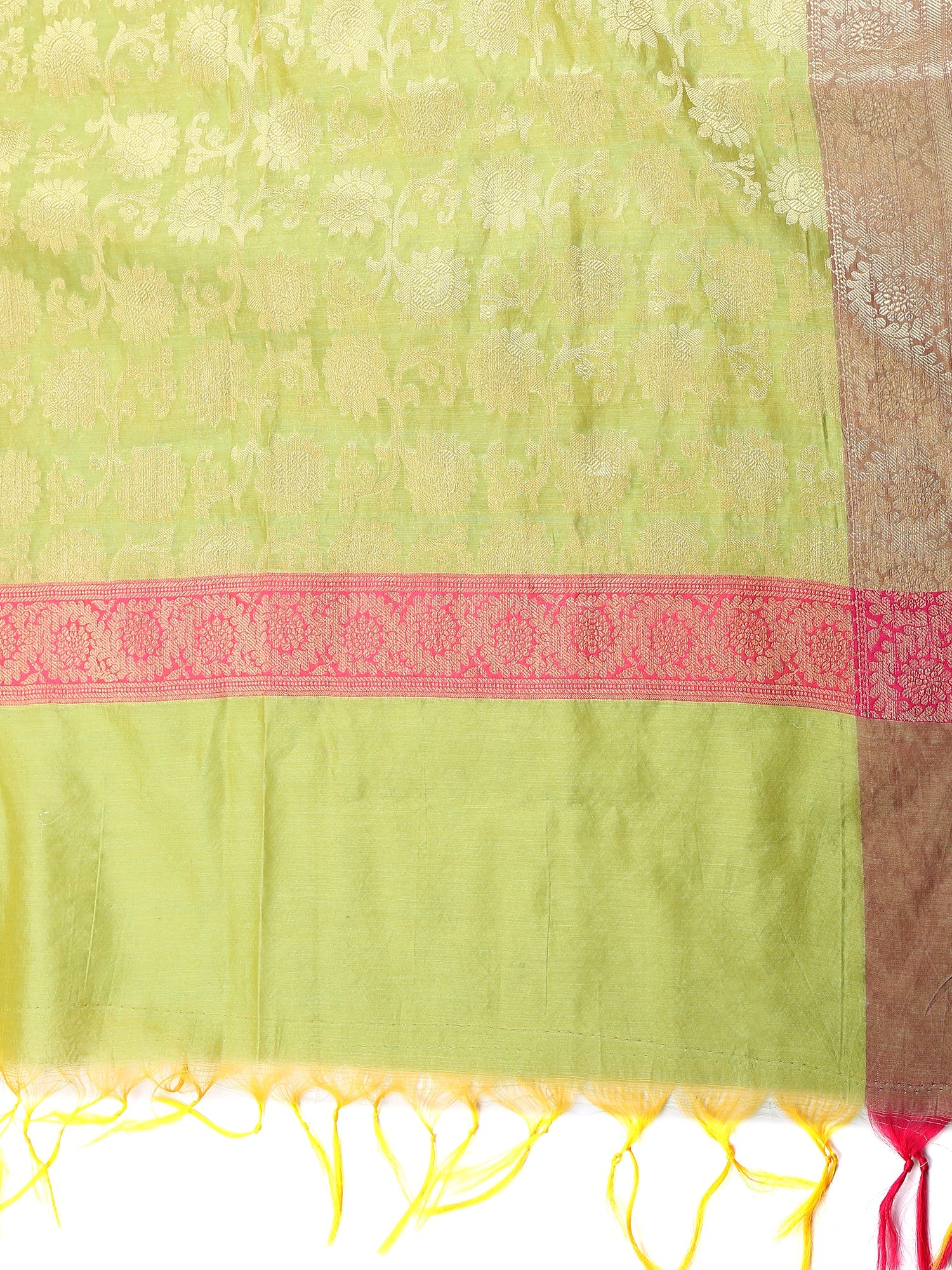 Dupatta Bazaar Woman's Benarasi Woven Green Silk Dupatta - Dupatta Bazaar