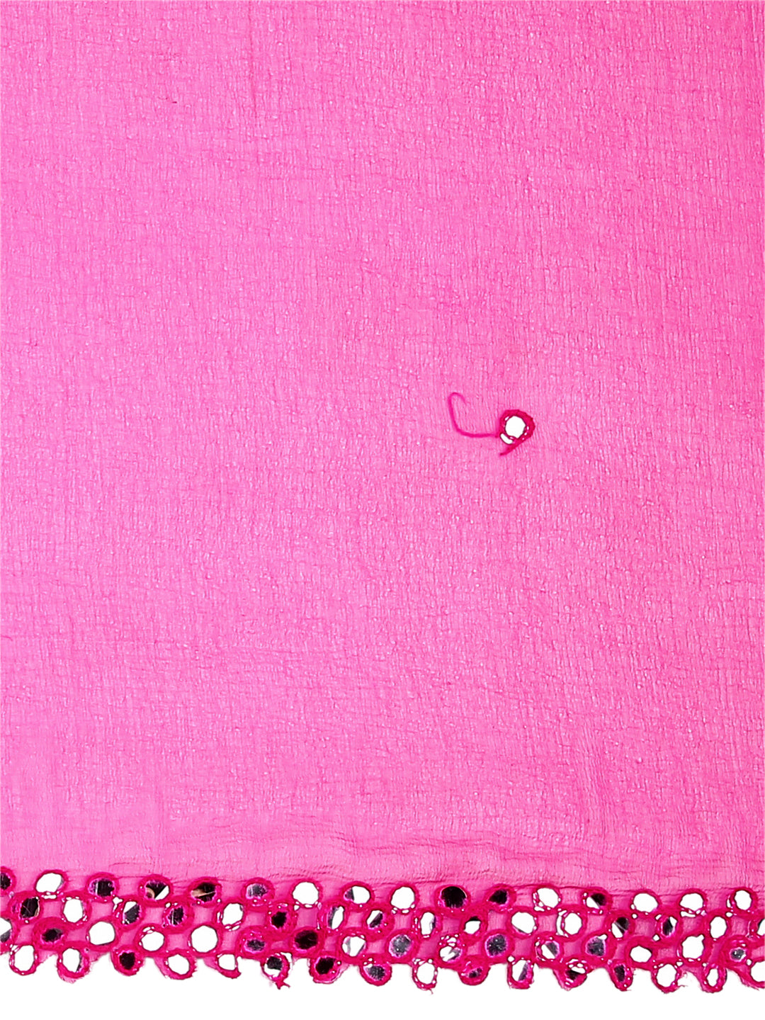 Dupatta Bazaar Women's Pink Chiffon Dupatta with Mirror work. - Dupatta Bazaar