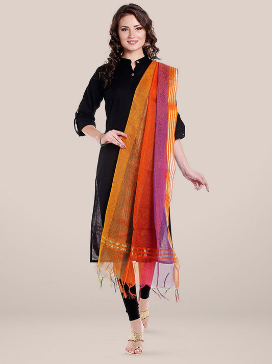 Multicoloured Silk  Shaded Dupatta . freeshipping - Dupatta Bazaar