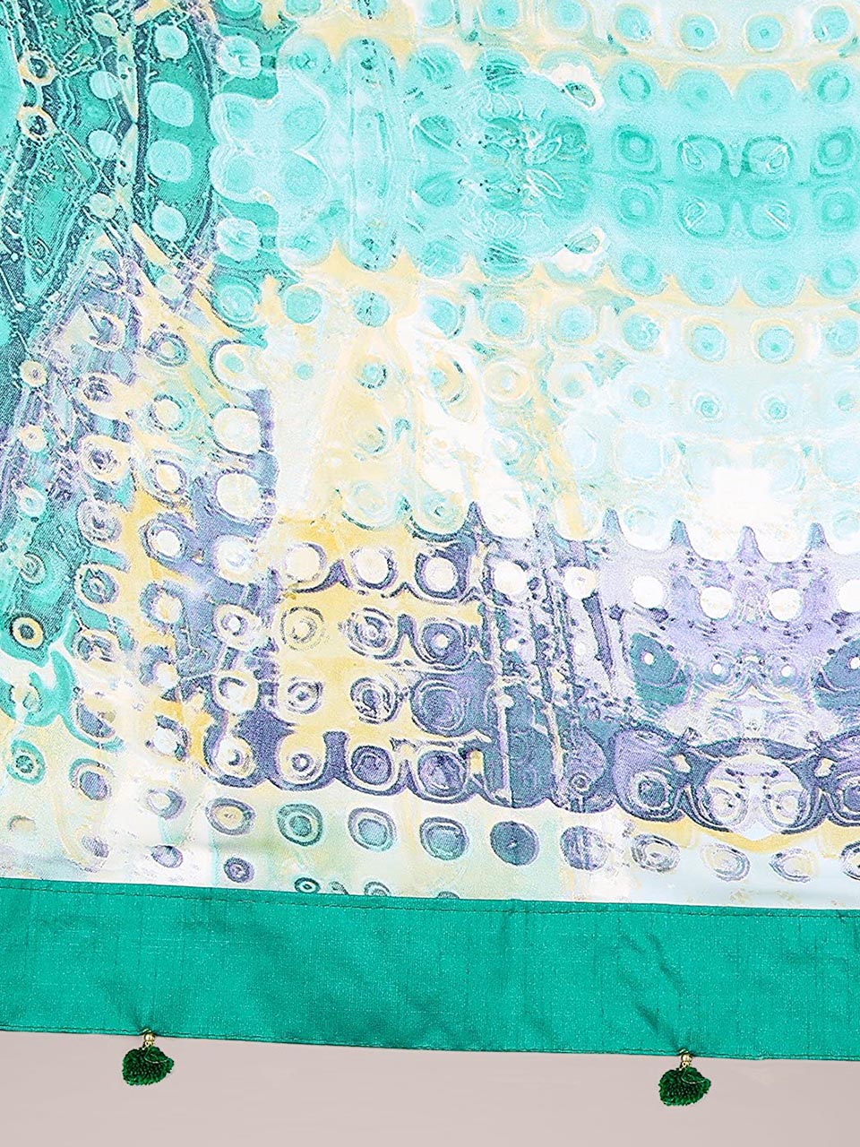 Green Georgette Printed Dupatta. freeshipping - Dupatta Bazaar