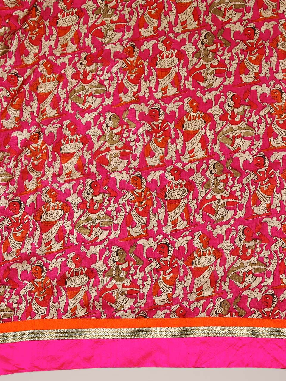 Printed Pink Silk Dupatta freeshipping - Dupatta Bazaar