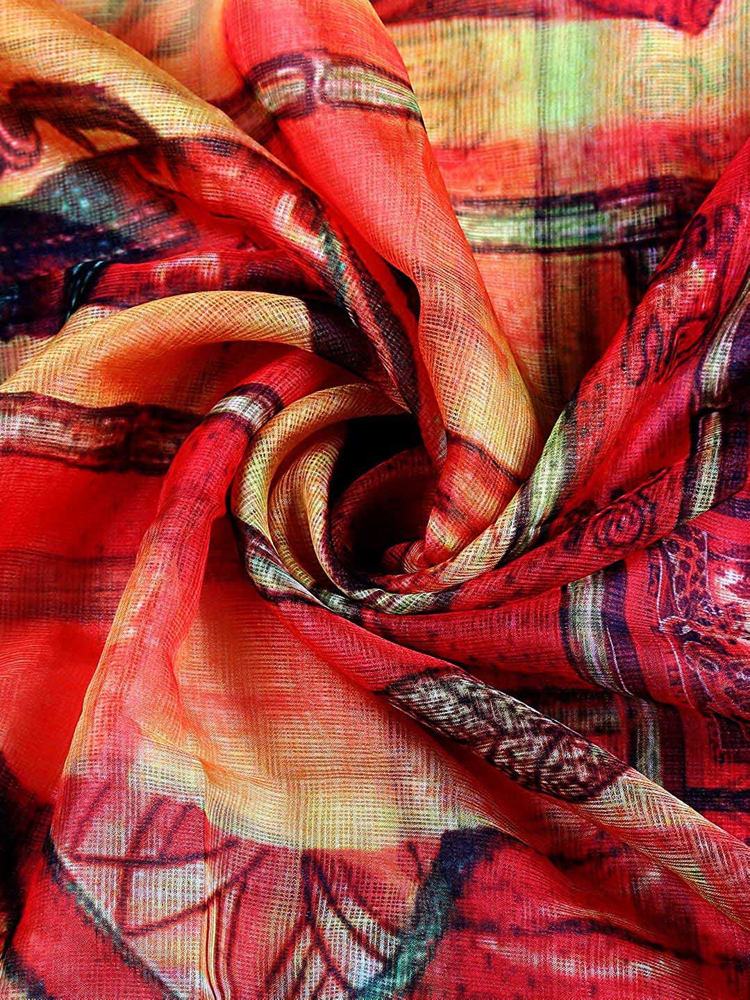 Multicoloured Digitally Printed Dupatta freeshipping - Dupatta Bazaar