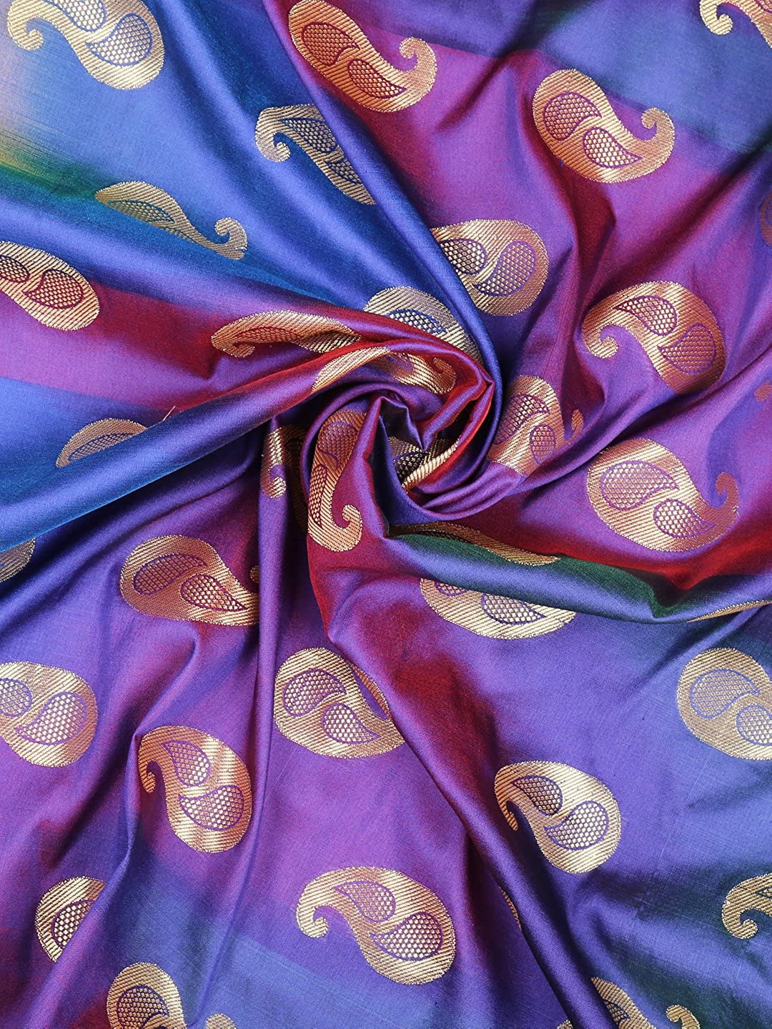 Blue, Shaded Banarasi Silk Dupatta freeshipping - Dupatta Bazaar