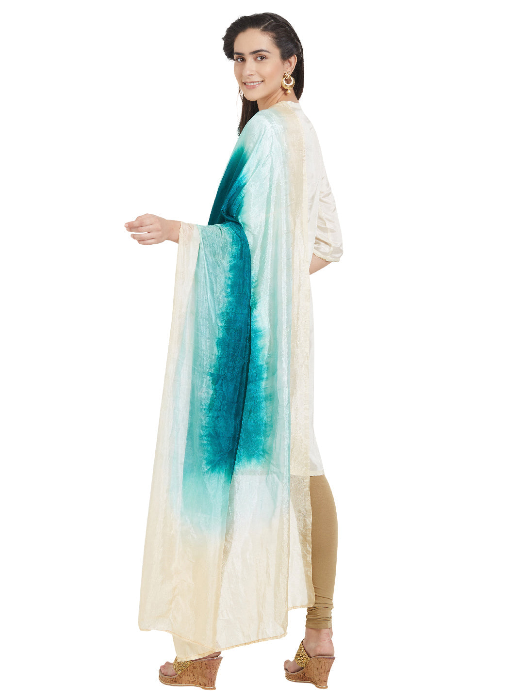 Dupatta Bazaar Woman's Multicoloured Art Silk Dupatta - Dupatta Bazaar