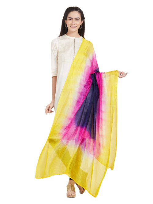 Dupatta Bazaar Woman's Multicoloured Art Silk Dupatta - Dupatta Bazaar