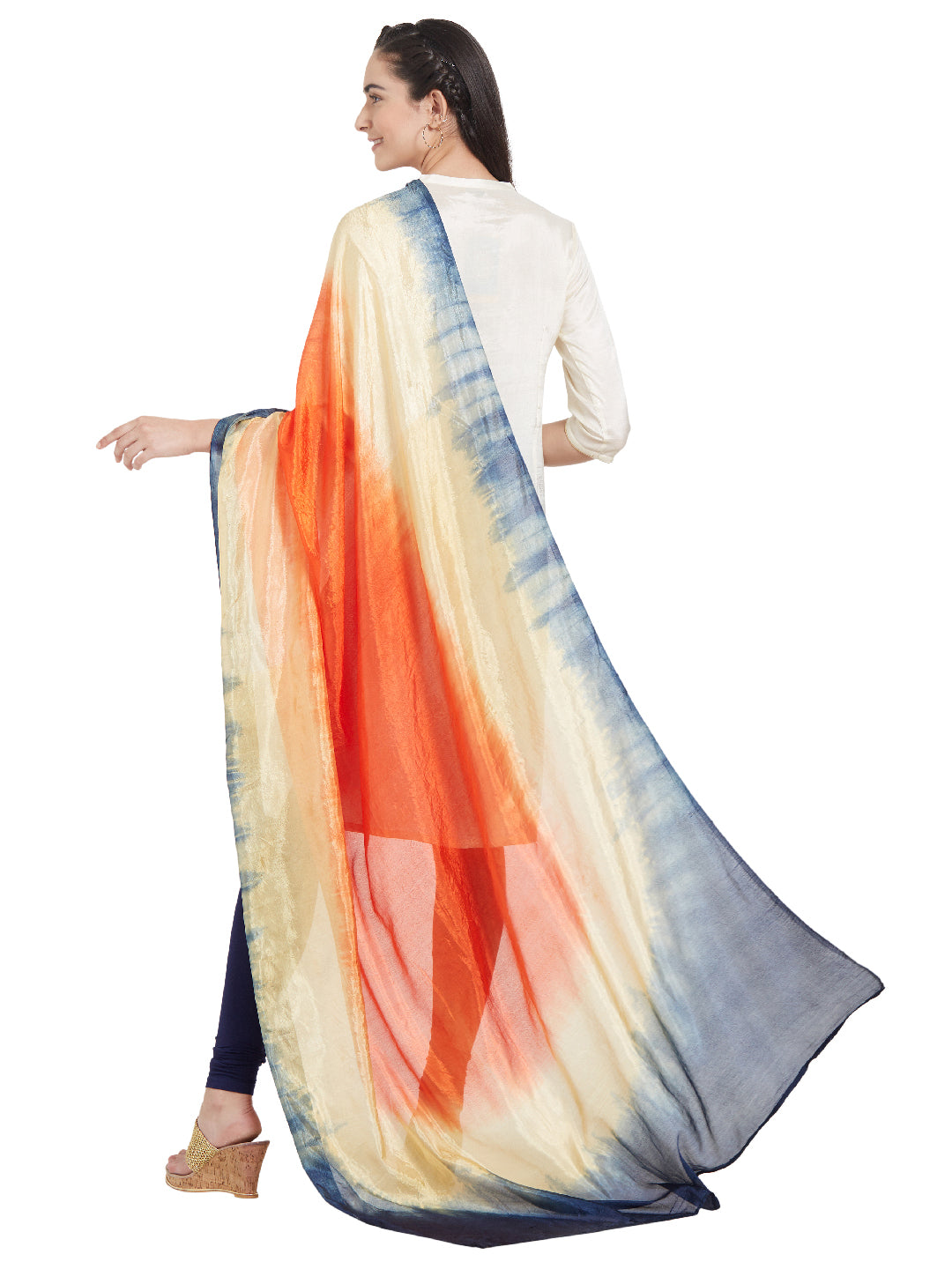 Dupatta Bazaar Woman's Multicoloured Art Silk Dupatta - Dupatta Bazaar