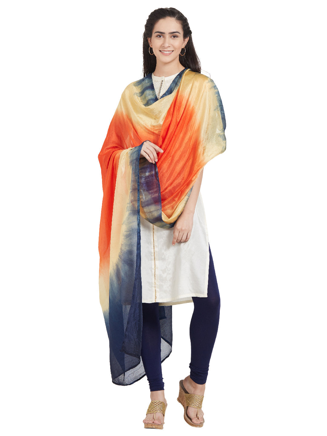 Dupatta Bazaar Woman's Multicoloured Art Silk Dupatta - Dupatta Bazaar