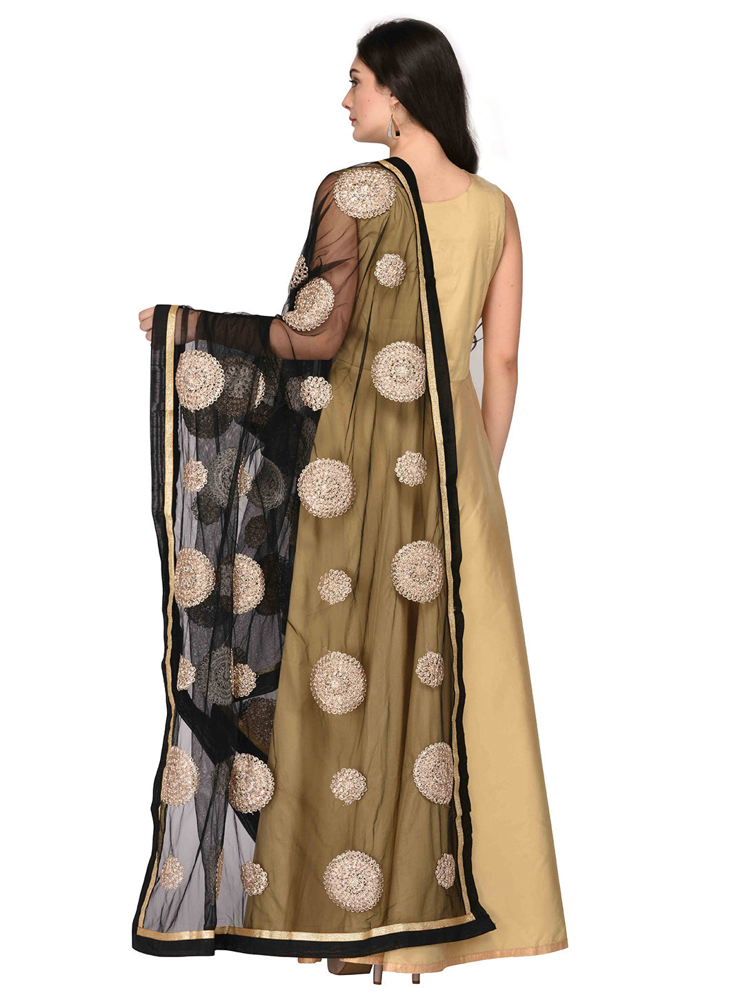 Dupatta Bazaar Woman's Embroidered Net Dupatta - Dupatta Bazaar