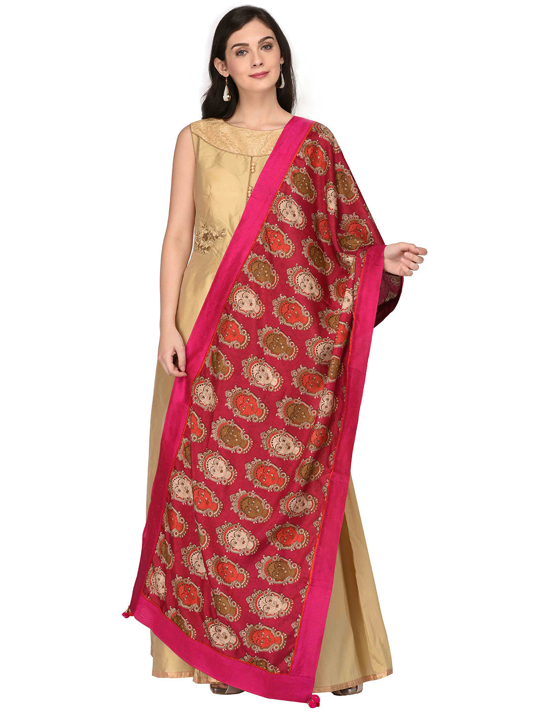 Dupatta Bazaar Woman's Printed Silk Dupatta - Dupatta Bazaar