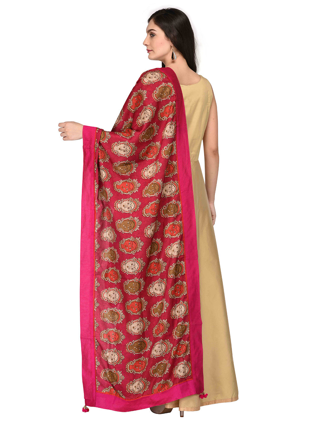 Dupatta Bazaar Woman's Printed Silk Dupatta - Dupatta Bazaar