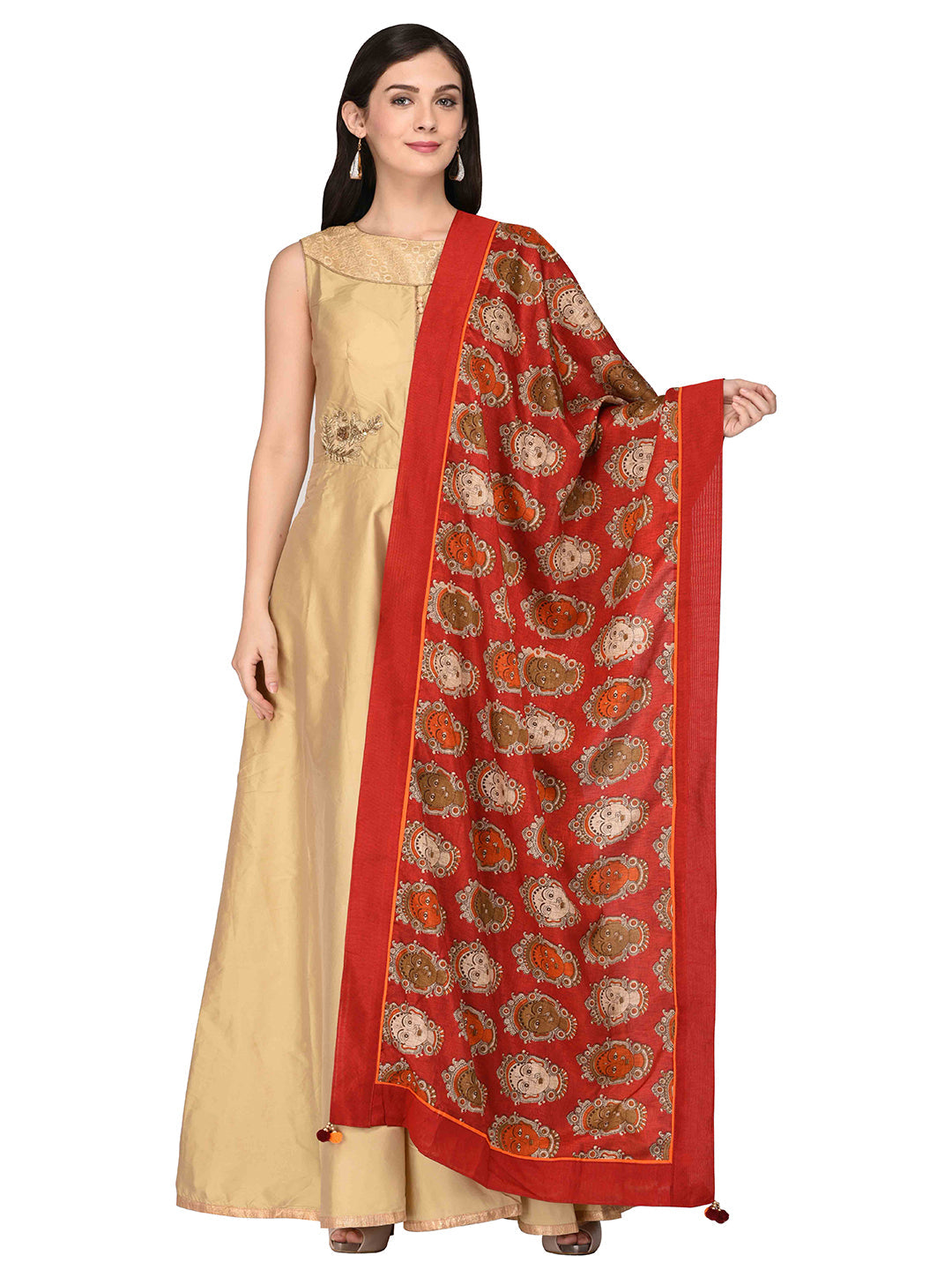 Dupatta Bazaar Woman's Printed Silk Dupatta - Dupatta Bazaar