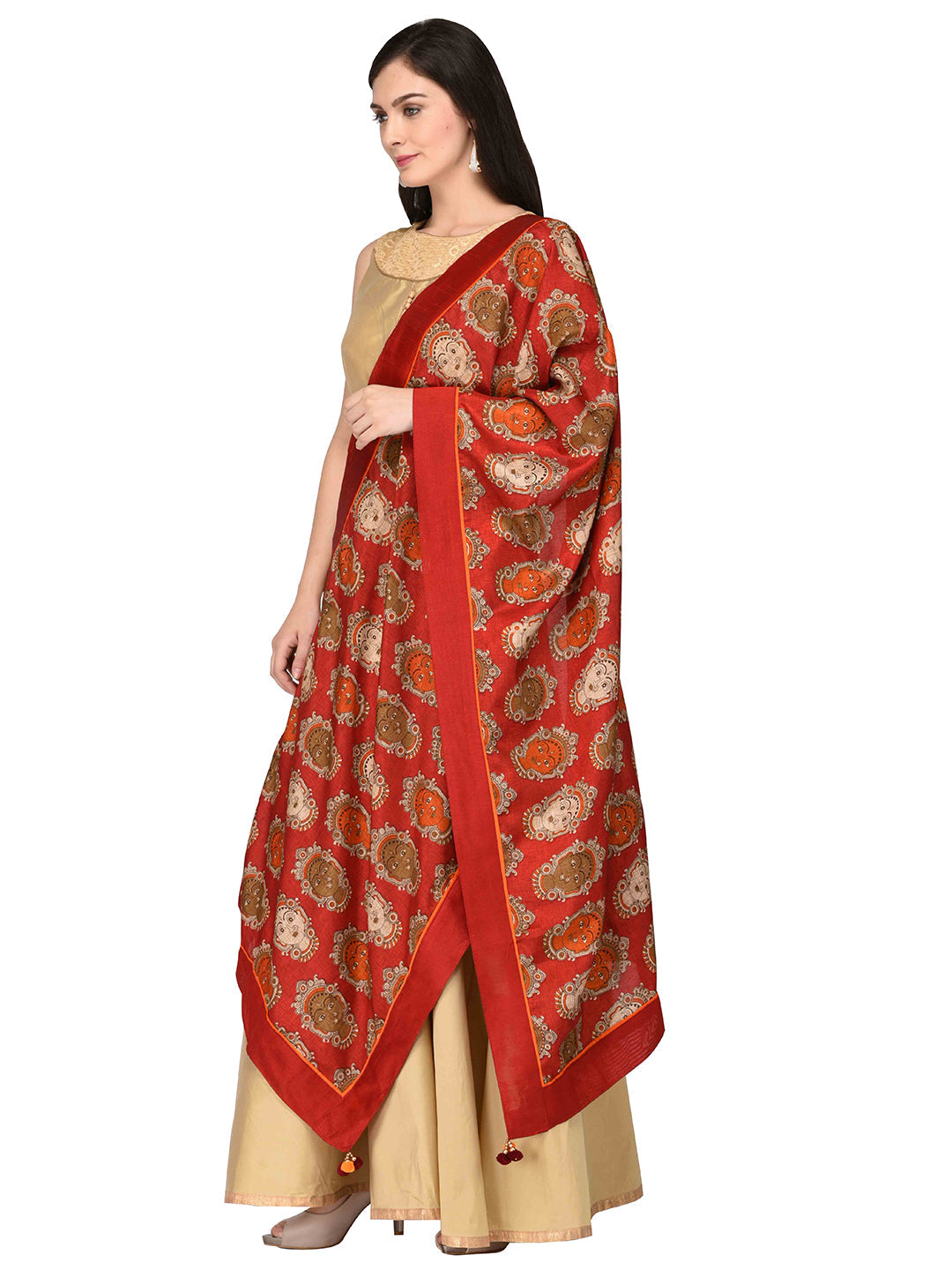 Dupatta Bazaar Woman's Printed Silk Dupatta - Dupatta Bazaar