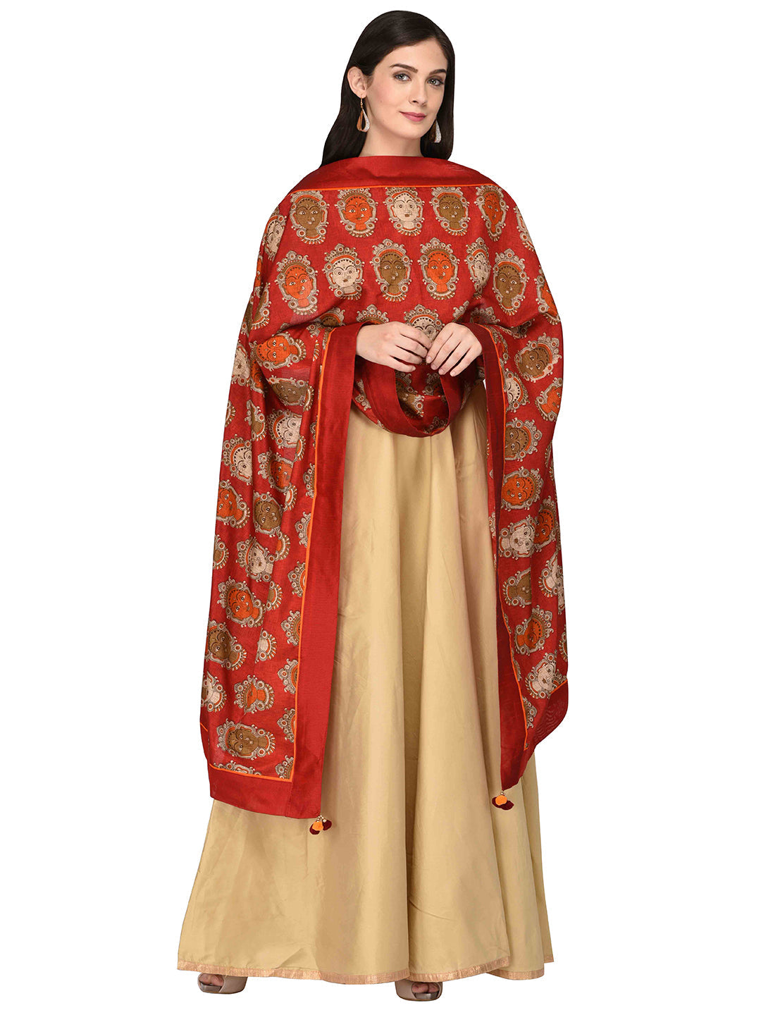 Dupatta Bazaar Woman's Printed Silk Dupatta - Dupatta Bazaar