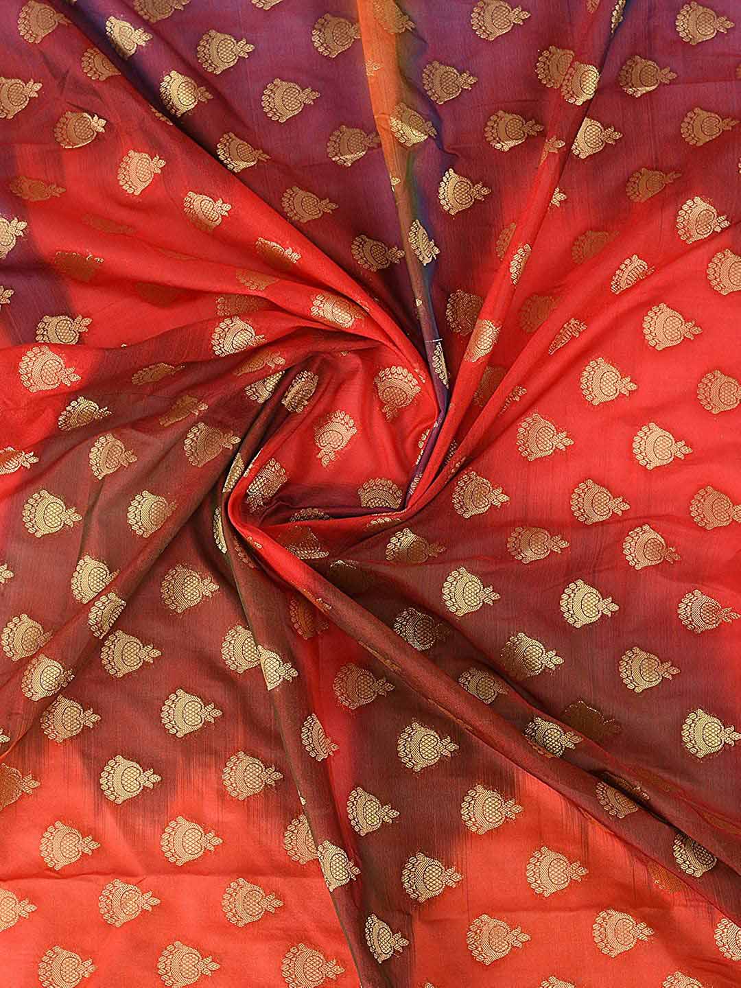 Multicolour Banarasi Silk  Dupatta freeshipping - Dupatta Bazaar