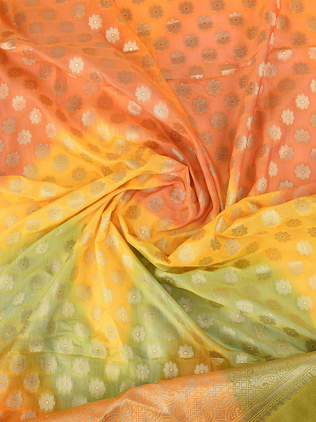 Dupatta Bazaar Woman's Banarasi Silk Multicoloured Dupatta - Dupatta Bazaar