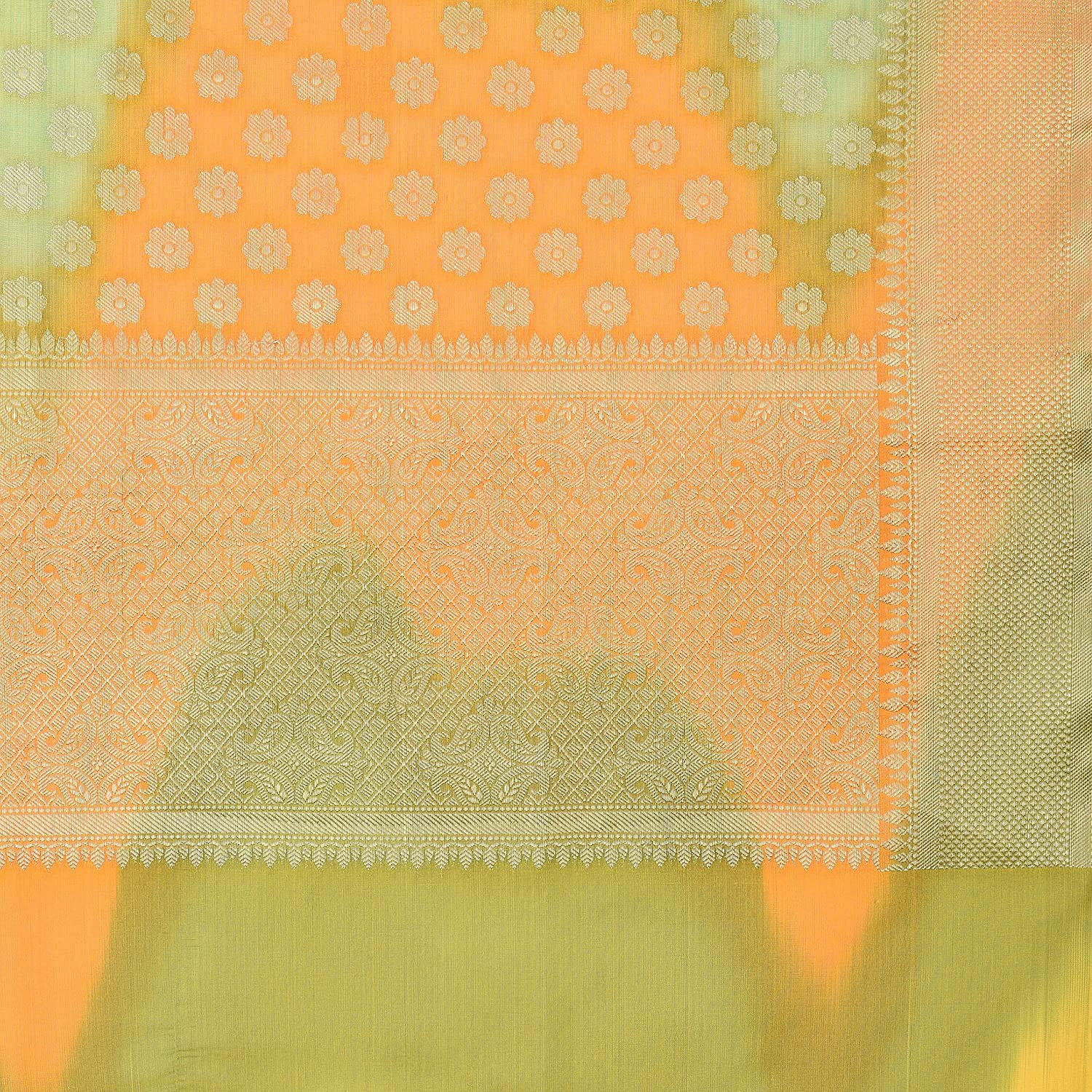 Banarasi Silk Multicoloured Dupatta freeshipping - Dupatta Bazaar