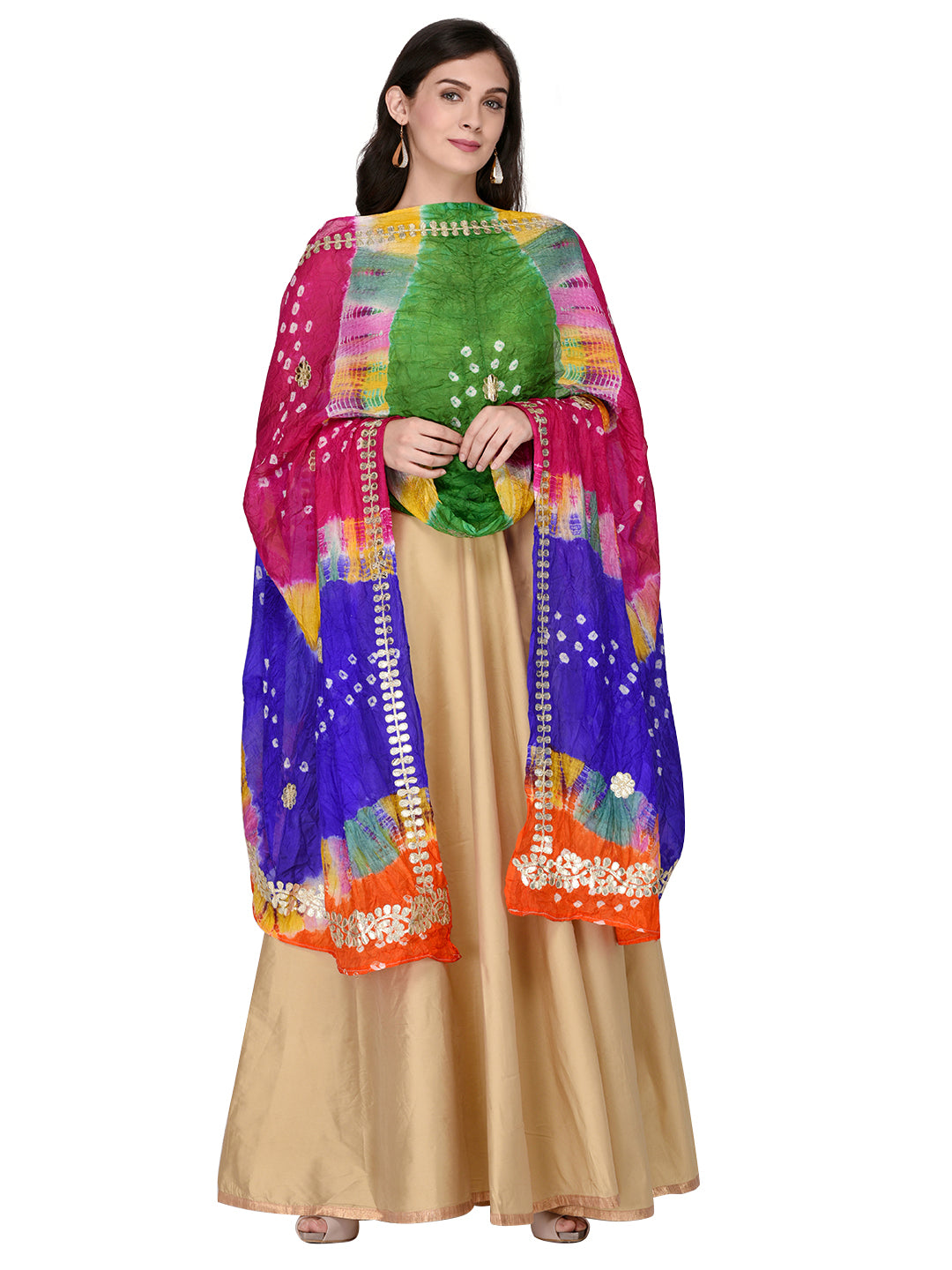 Dupatta Bazaar Woman's Multicoloured Silk dupatta - Dupatta Bazaar