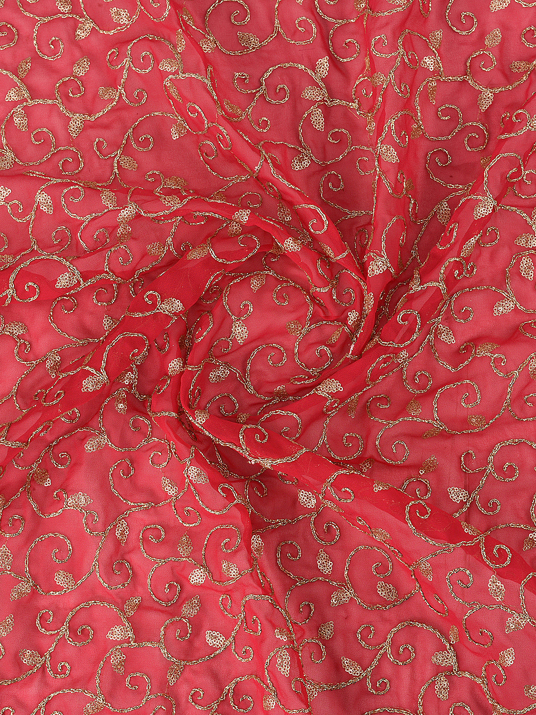 Dupatta Bazaar Woman's Georgette Dupatta with Gold Embroidery - Dupatta Bazaar