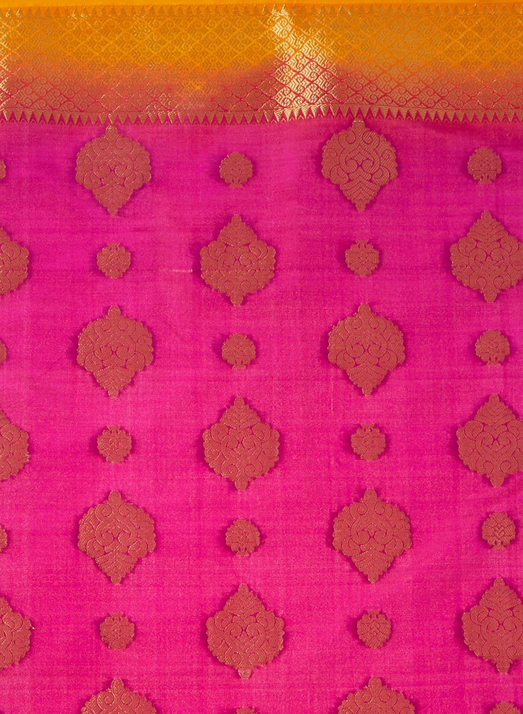 Dupatta Bazaar Woman's Pink & Orange Banarasi Silk Dupatta - Dupatta Bazaar