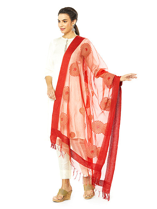 Dupatta Bazaar Woman's Organza Dupatta with Embroidery. - Dupatta Bazaar