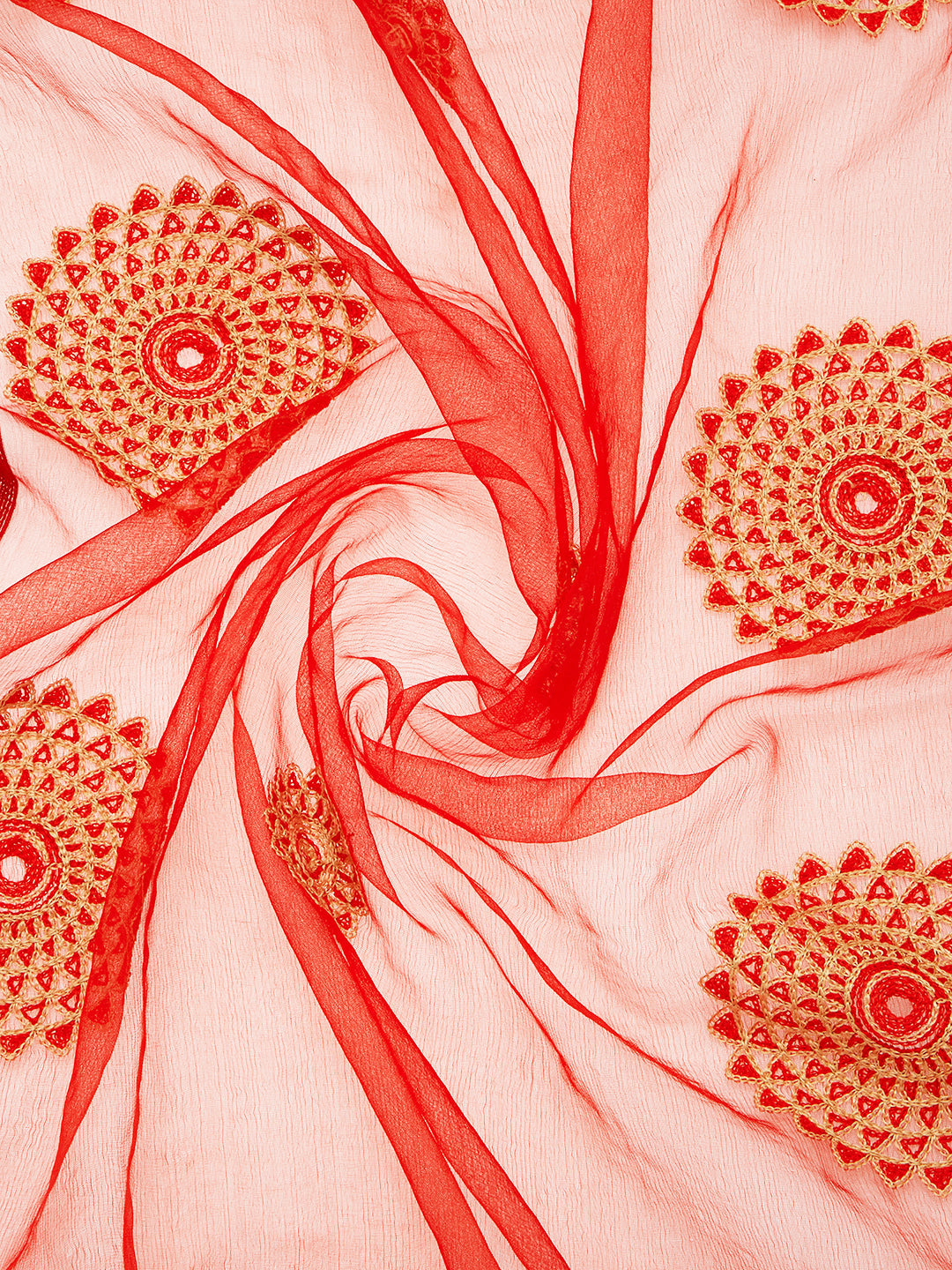 Dupatta Bazaar Woman's Organza Dupatta with Embroidery. - Dupatta Bazaar