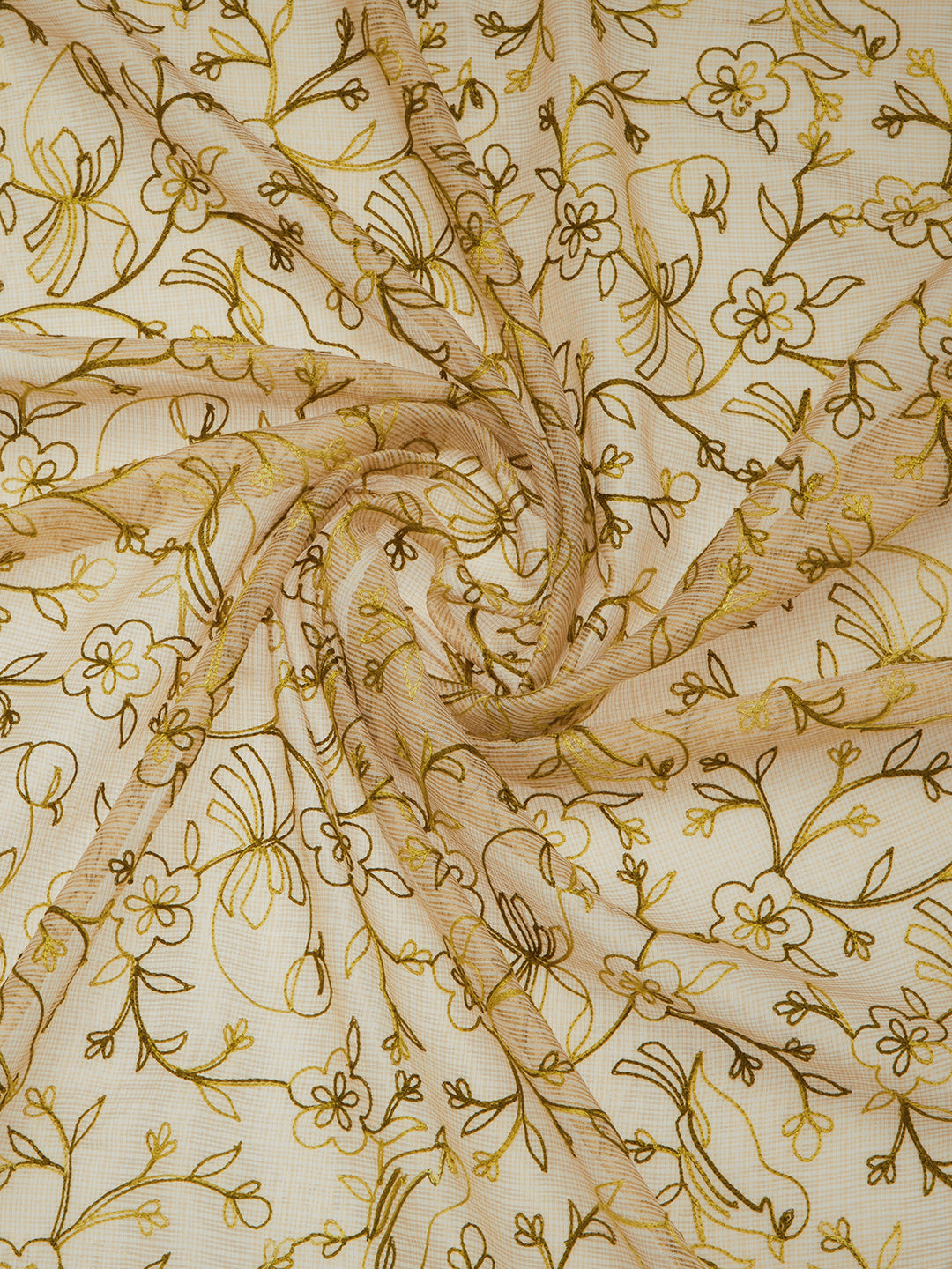 Dupatta Bazaar Woman's Green & Gold Embroidered Dupatta - Dupatta Bazaar