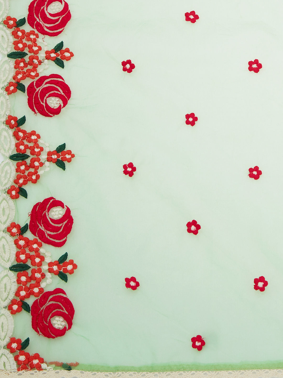 Dupatta Bazaar Woman's Organza Dupatta with Embroidery - Dupatta Bazaar