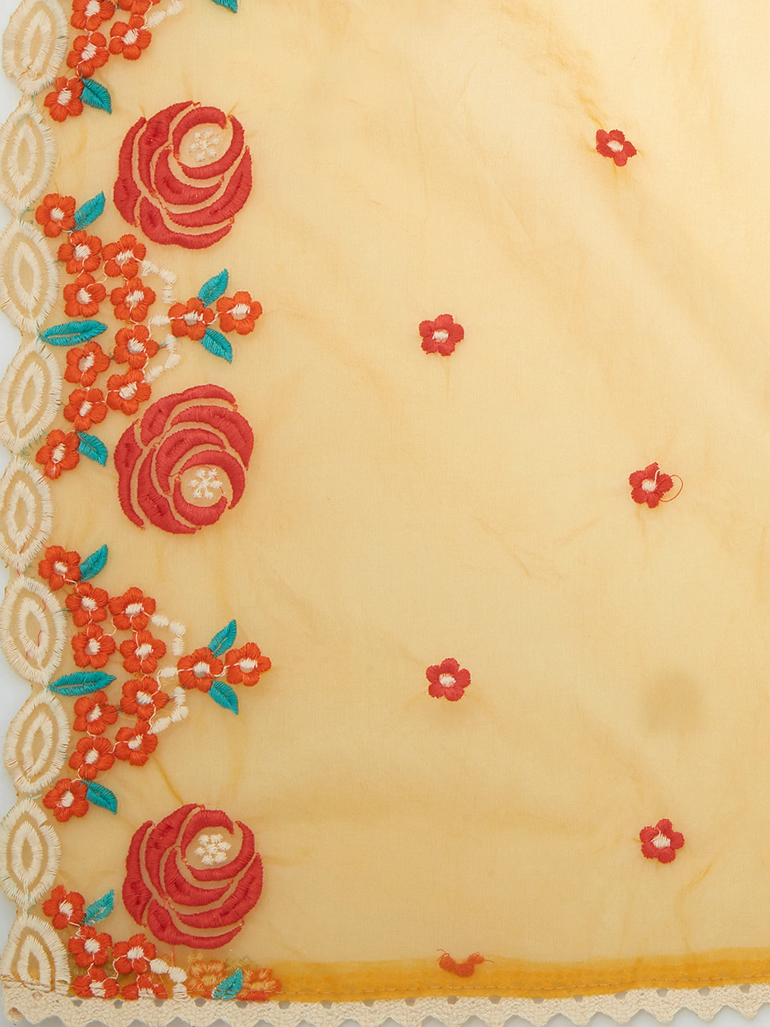 Dupatta Bazaar Woman's Organza Dupatta with Embroidery - Dupatta Bazaar