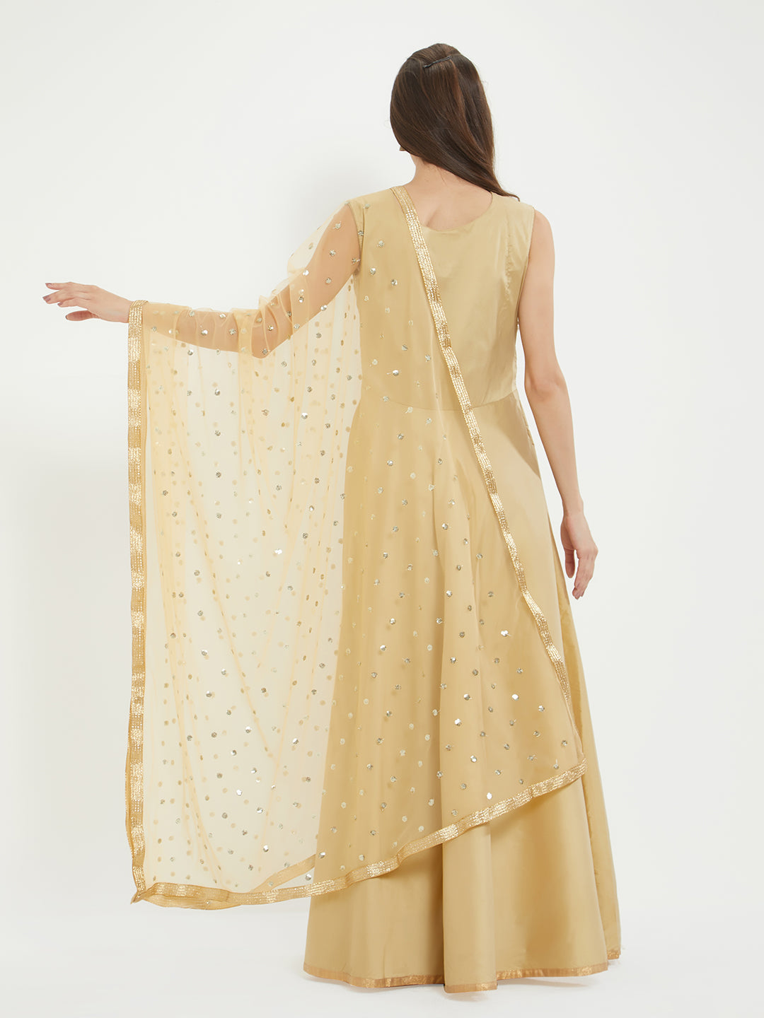 Dupatta Bazaar Woman's Embellished Net Dupatta - Dupatta Bazaar