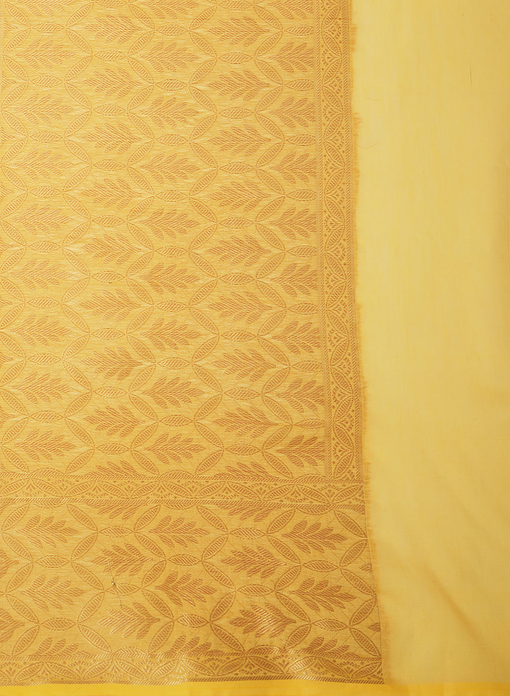 Dupatta Bazaar Woman's Yellow & Gold Banarasi Silk  Dupatta - Dupatta Bazaar