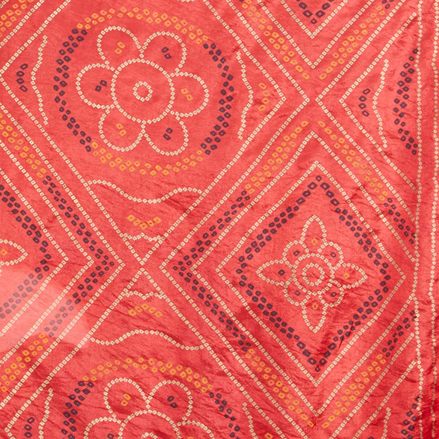 Dupatta Bazaar Woman's Printed Red Bandhini Silk dupatta - Dupatta Bazaar