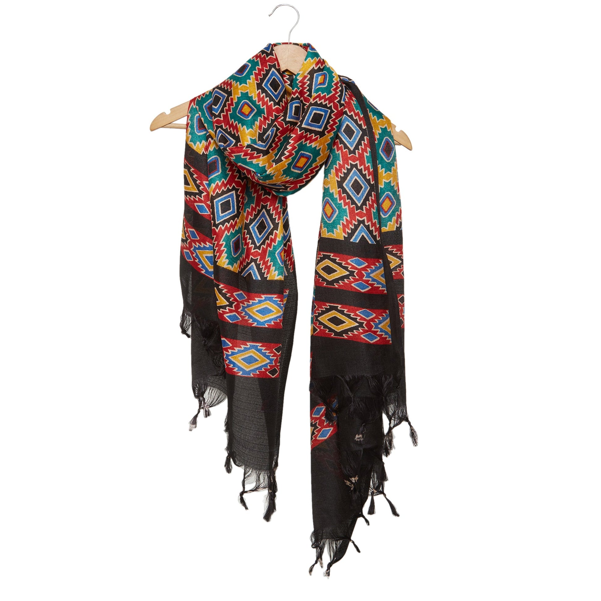 Dupatta Bazaar Woman's Printed Multicoloured Silk dupatta - Dupatta Bazaar