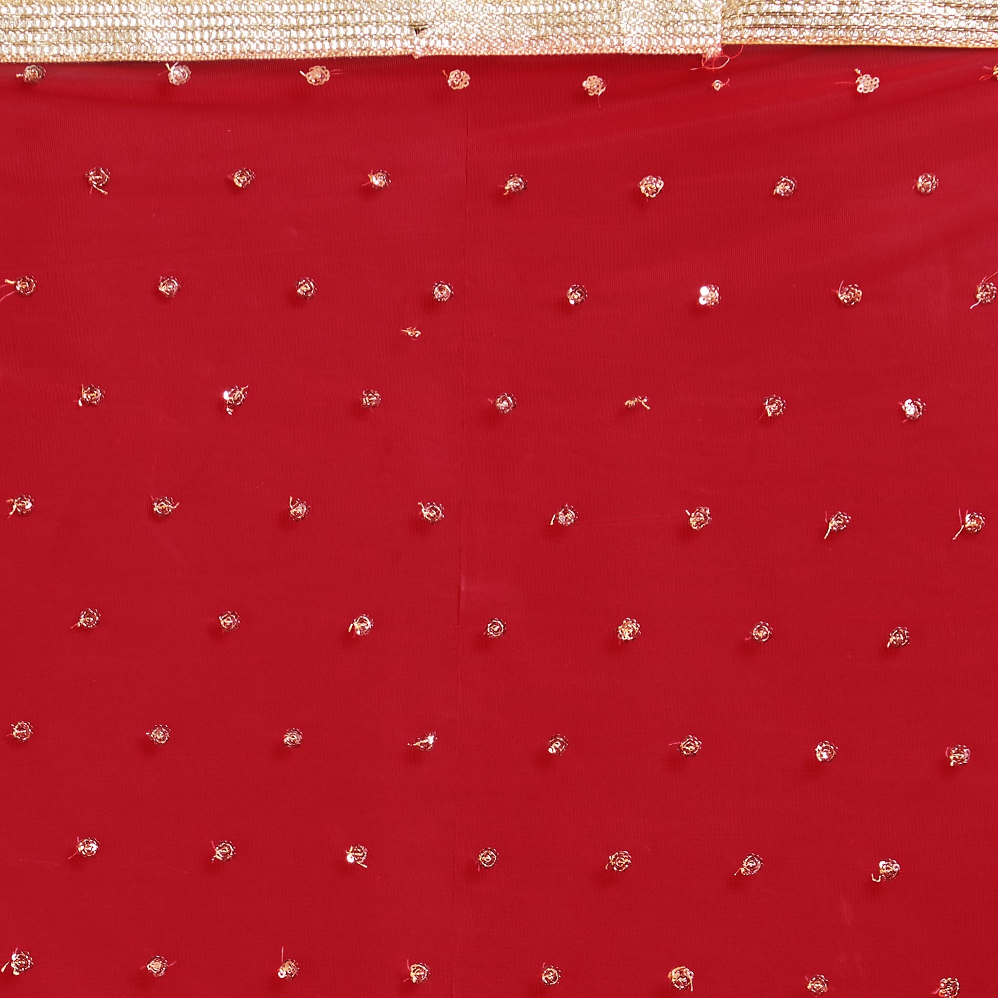 Dupatta Bazaar Woman's Embellished Red Net Dupatta - Dupatta Bazaar