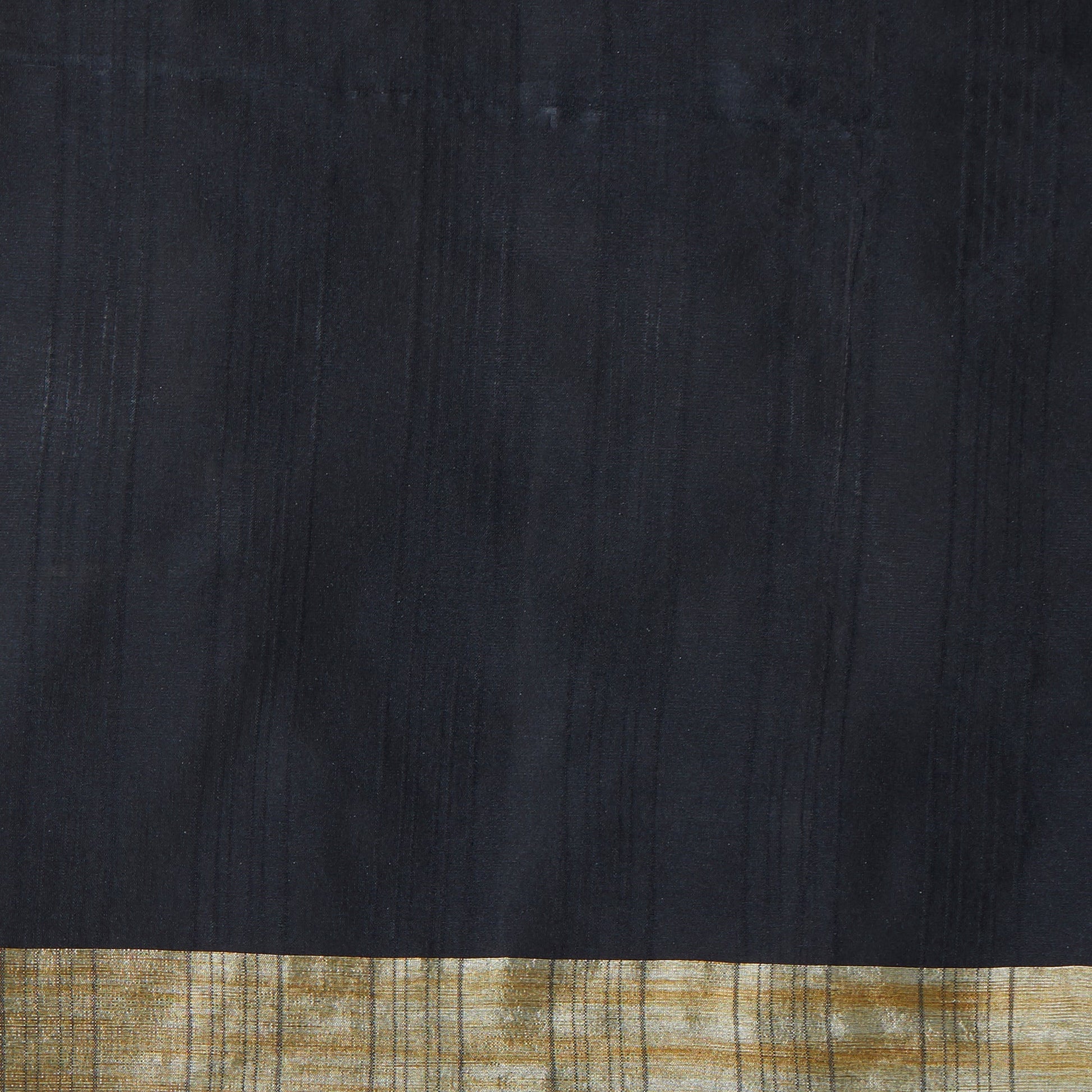 Dupatta Bazaar Woman's Black Cotton Silk Dupatta with Golden Woven Border. - Dupatta Bazaar