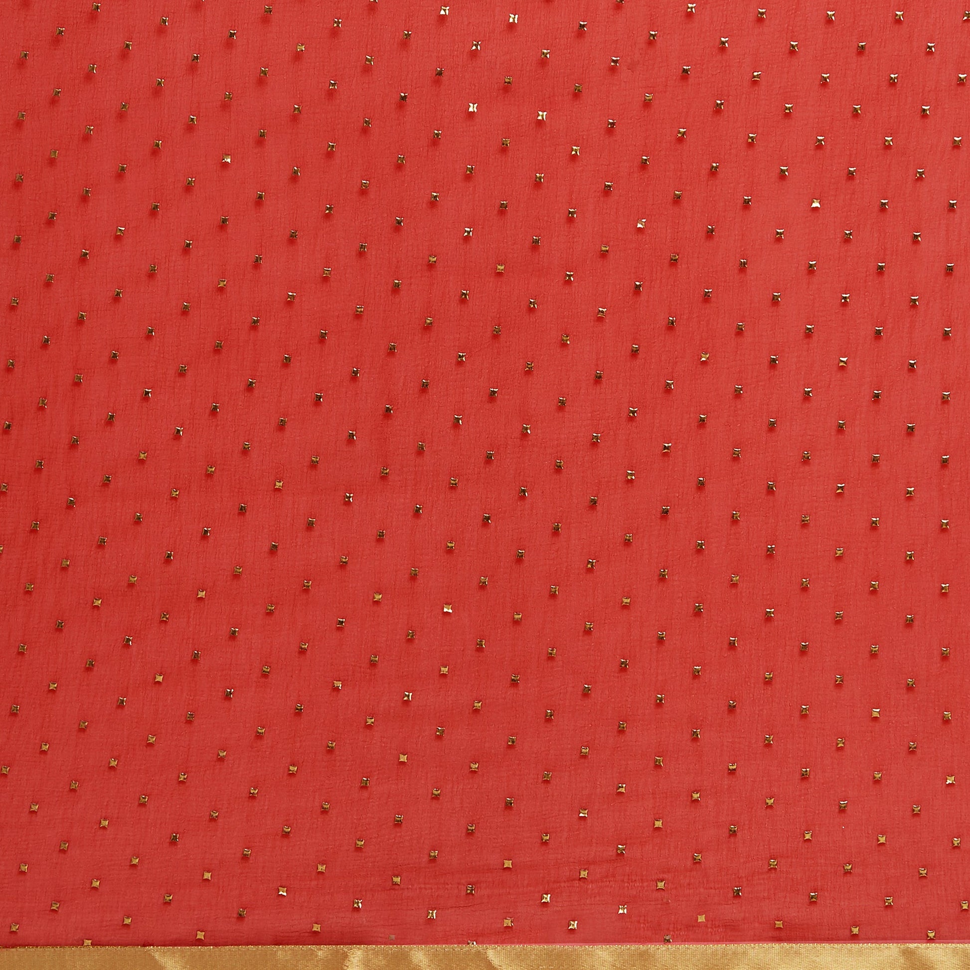 Dupatta Bazaar Woman's Embellished Red Chiffon Dupatta. - Dupatta Bazaar