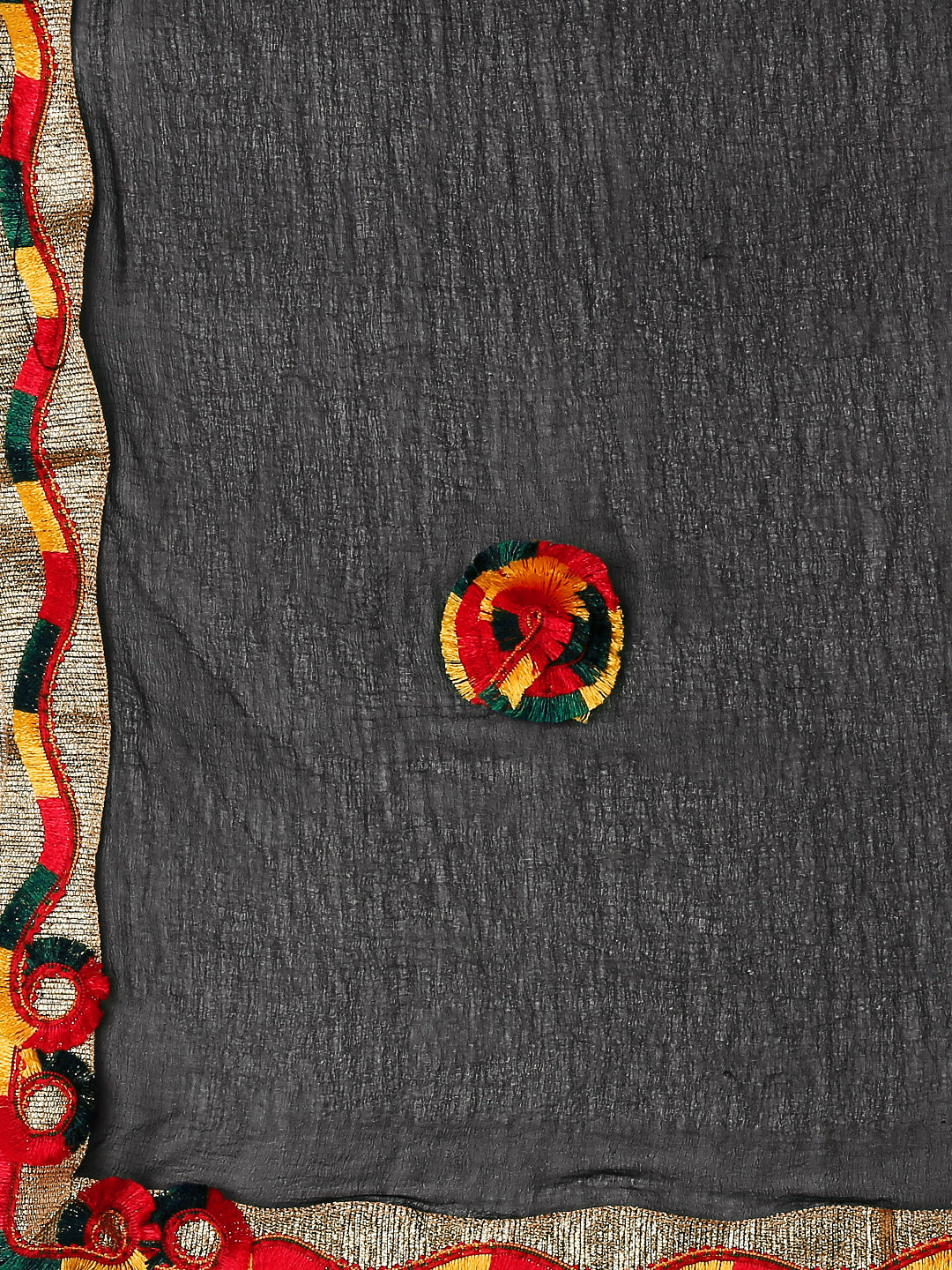 Dupatta Bazaar Woman's Embroidered Black Chiffon Dupatta. - Dupatta Bazaar