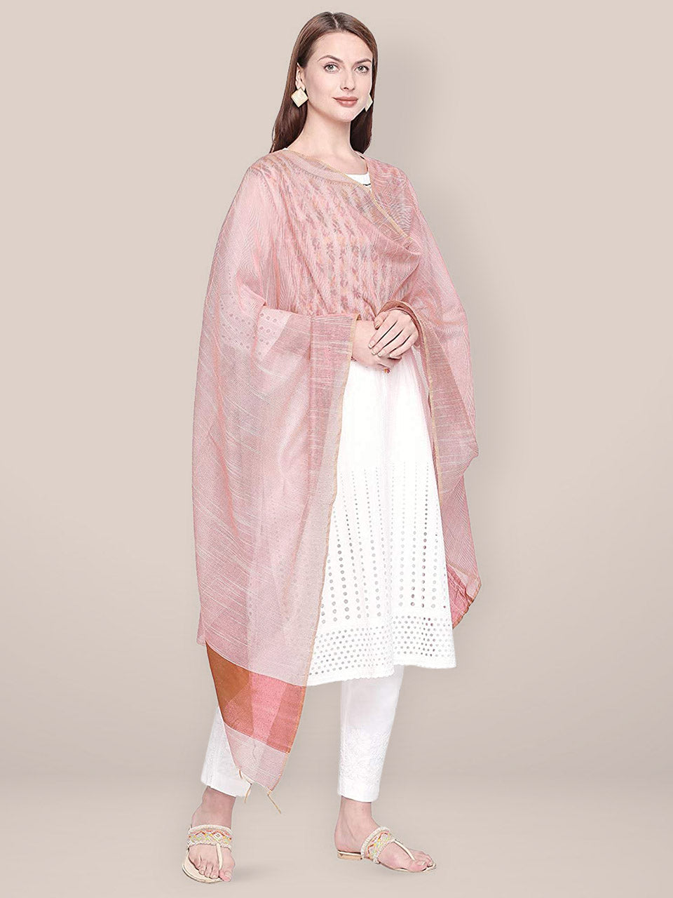 Blended Silk Maroon Dupatta. freeshipping - Dupatta Bazaar