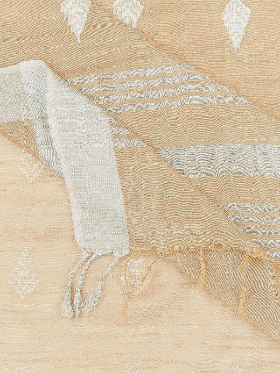 Dupatta Bazaar Woman's Gold Woven Cotton Silk Dupatta. - Dupatta Bazaar