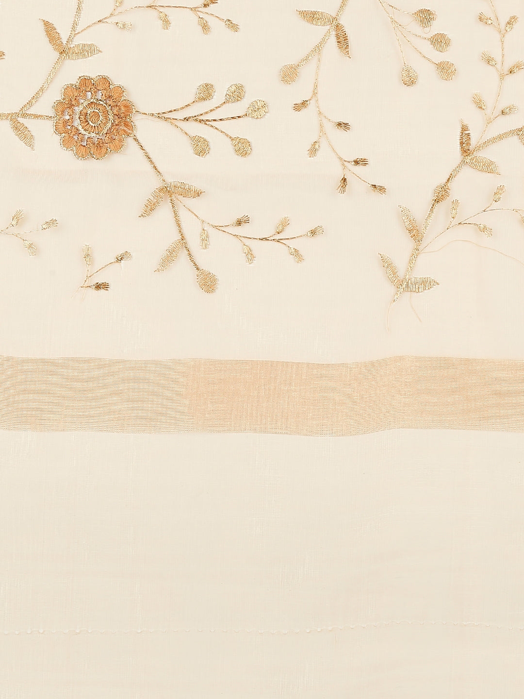 Dupatta Bazaar Woman's Gold Embroidered Organza Dupatta - Dupatta Bazaar