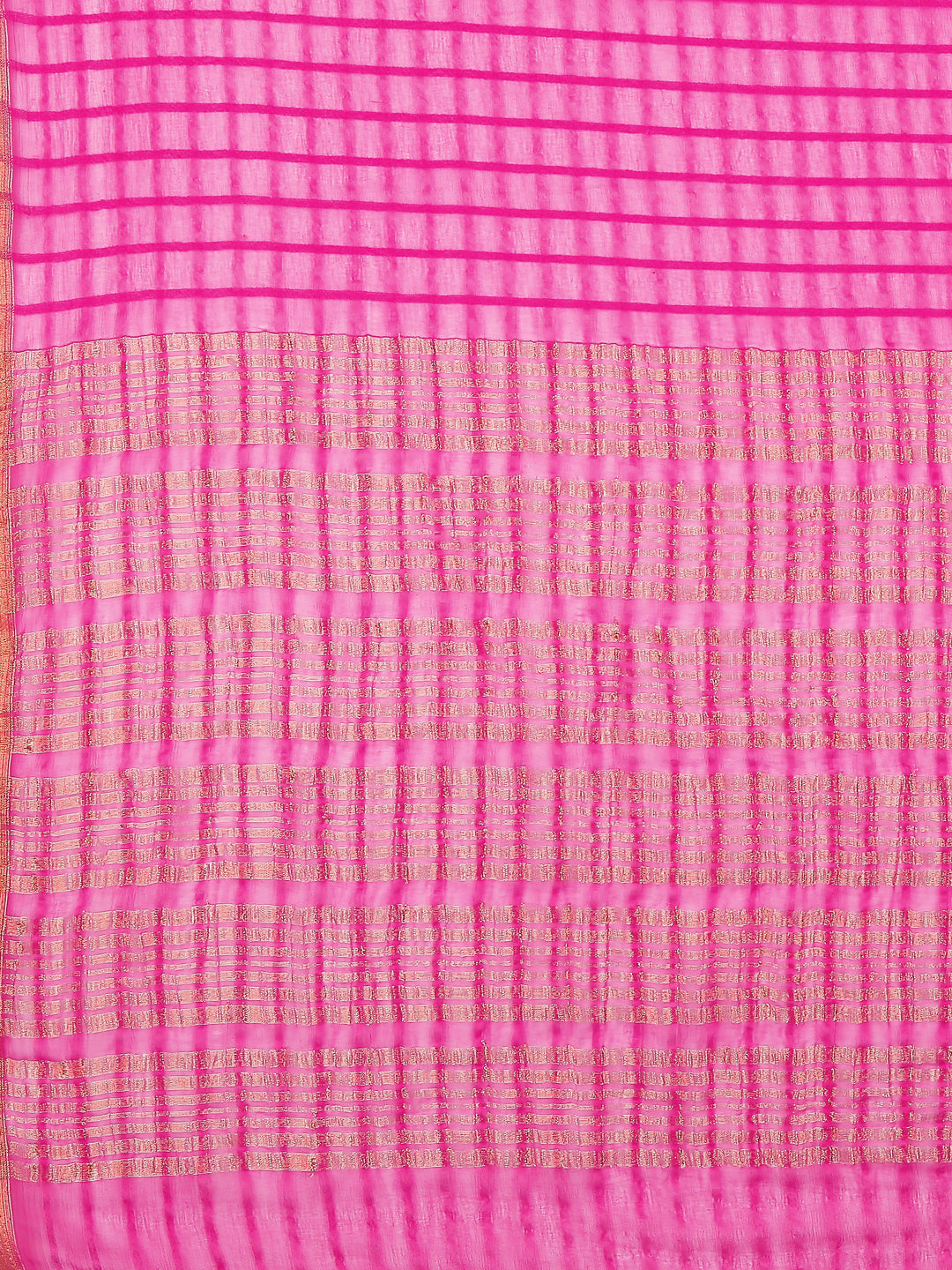 Dupatta Bazaar Woman's Pink & Gold Chiffon Dupatta. - Dupatta Bazaar