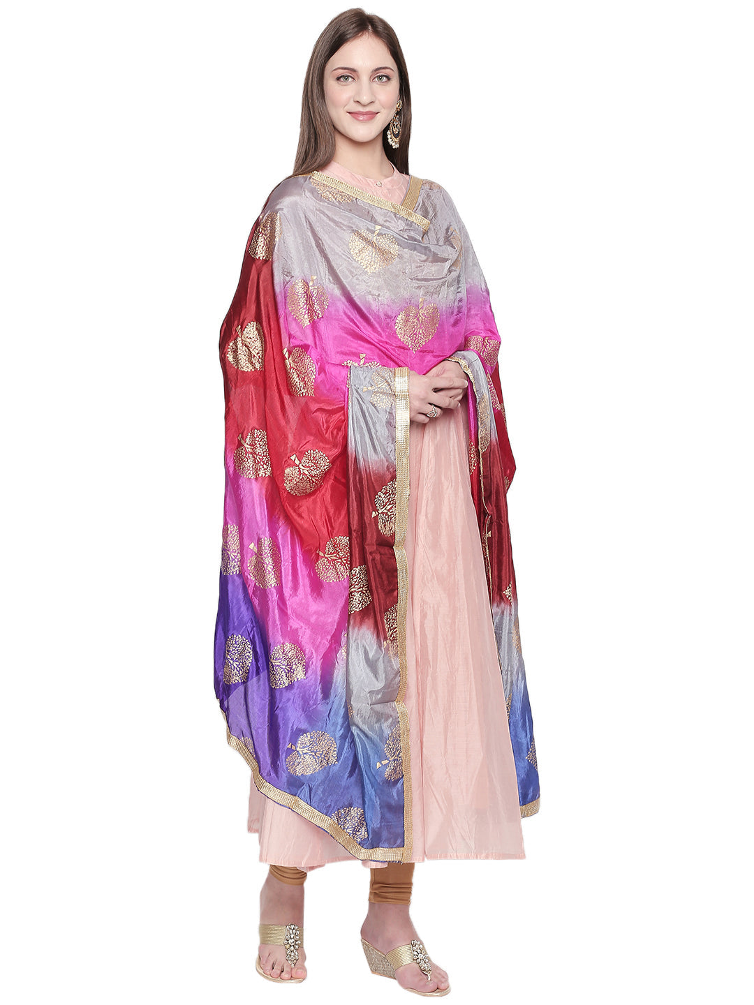 Dupatta Bazaar Woman's Multicoloured Art Silk Dupatta. - Dupatta Bazaar