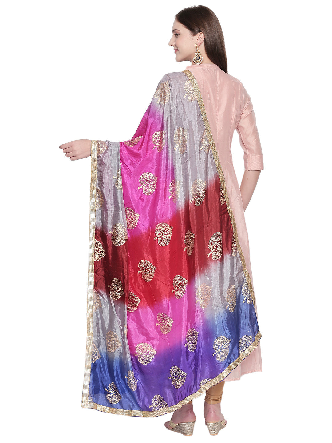 Dupatta Bazaar Woman's Multicoloured Art Silk Dupatta. - Dupatta Bazaar