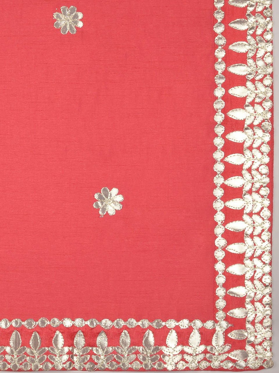 Red Silk Dupatta with Gotta Patti Work. freeshipping - Dupatta Bazaar