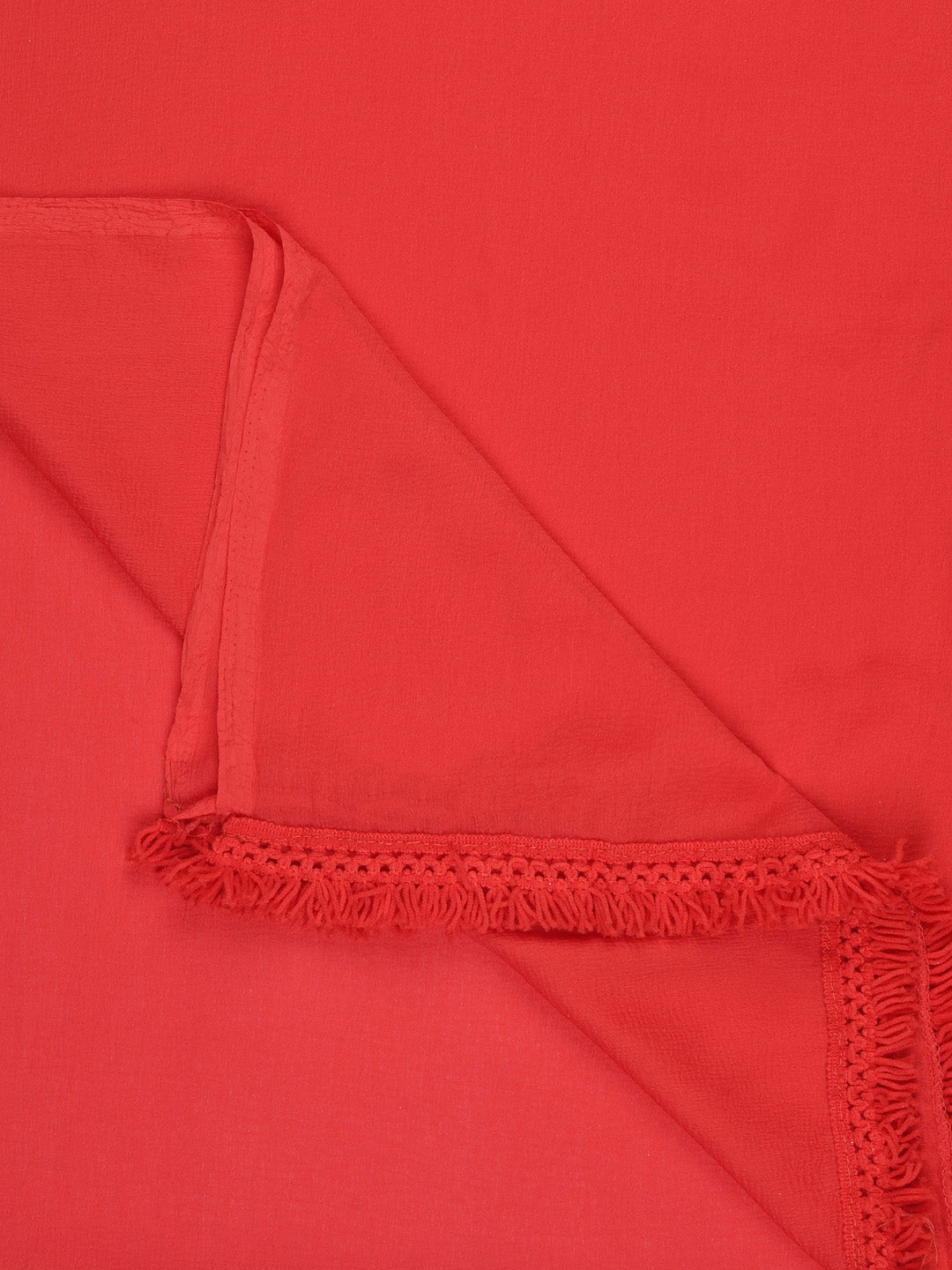 Dupatta Bazaar Woman's Red Chiffon Dupatta . - Dupatta Bazaar
