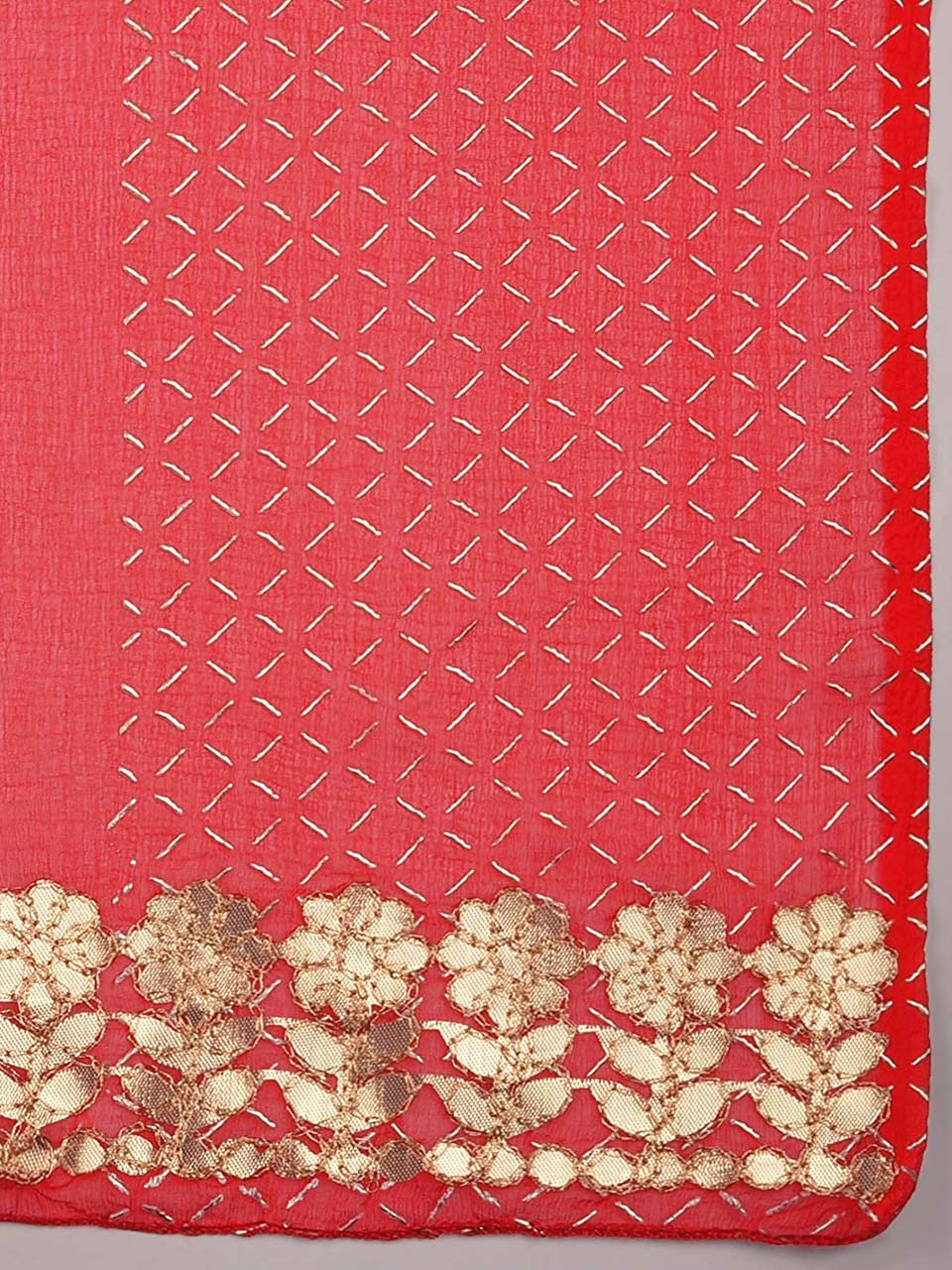 Embellished Chiffon Dupatta with Gotta Patti work freeshipping - Dupatta Bazaar