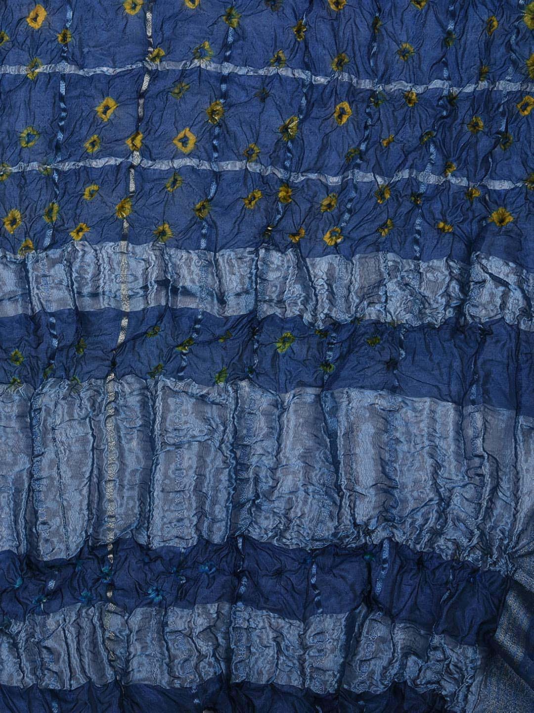 Blue Bandhini Silk Dupatta freeshipping - Dupatta Bazaar
